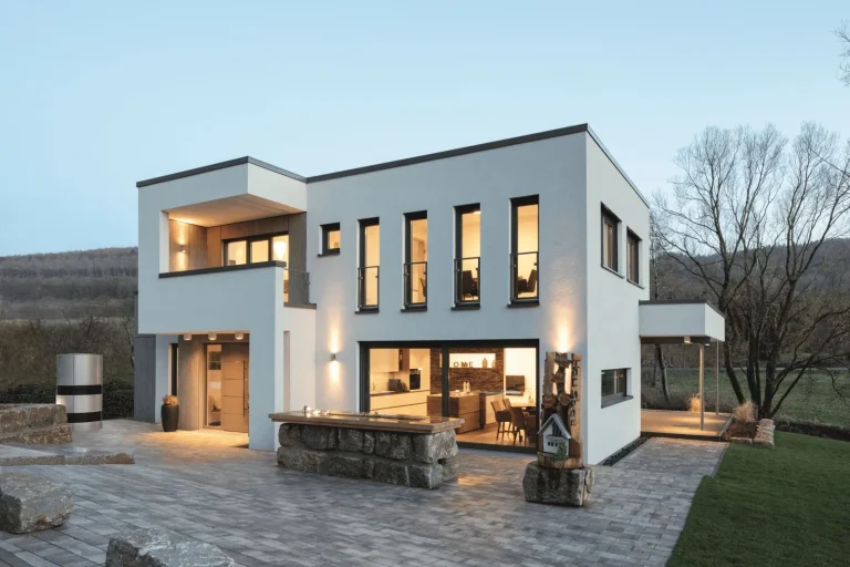 Fenster kaufen in Augsburg modernes Einfamilienhaus mit neuen Fenstern