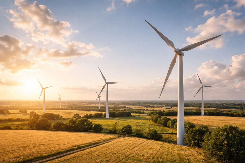 Nachhaltigkeit Augsburg – Windräder als Symbol für erneuerbare Energie und Klimaschutz