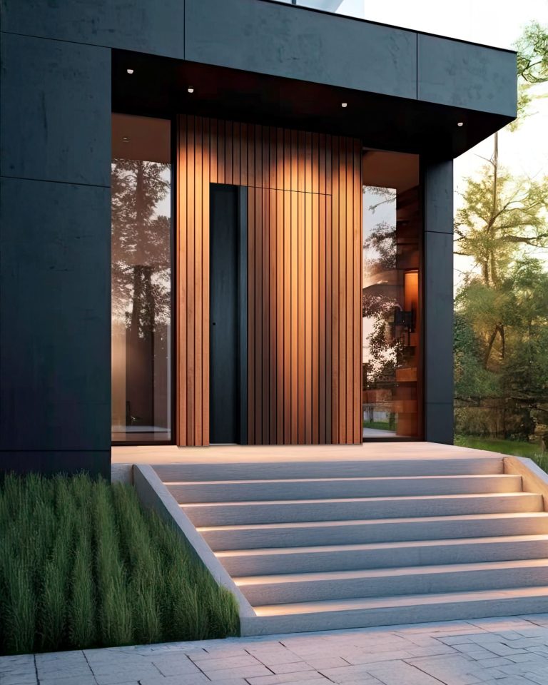 Exklusive Holzhaustür der E.D.A. Signature Line Modell Rottach-Egern für luxuriöse Architektur