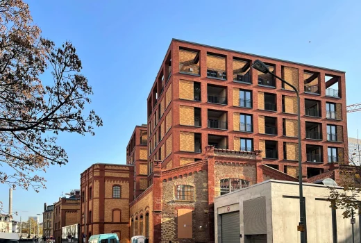 Fenster Sonnenschutz Voltapark Frankfurt altes Stromwerk Sanierung